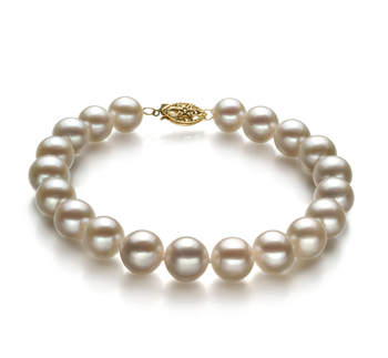 8.5-9mm Ferskvand Armbånd in Hvid 8.5-9mm Ferskvand Armbånd in Hvid