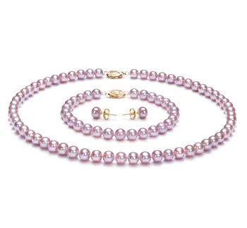 6-6.5mm Ferskvand Sæt in Lavendel
