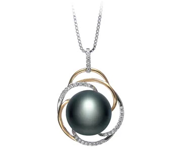12-13mm Ferskvand Vedhæng in Zina Sort